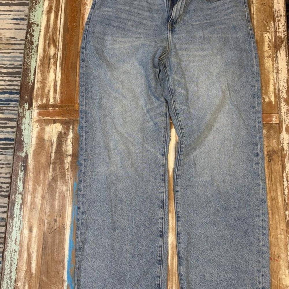 PacSun Dylan Baggy Light Wash High Waisted Straight Leg Jeans 32x32 Blue Denim
